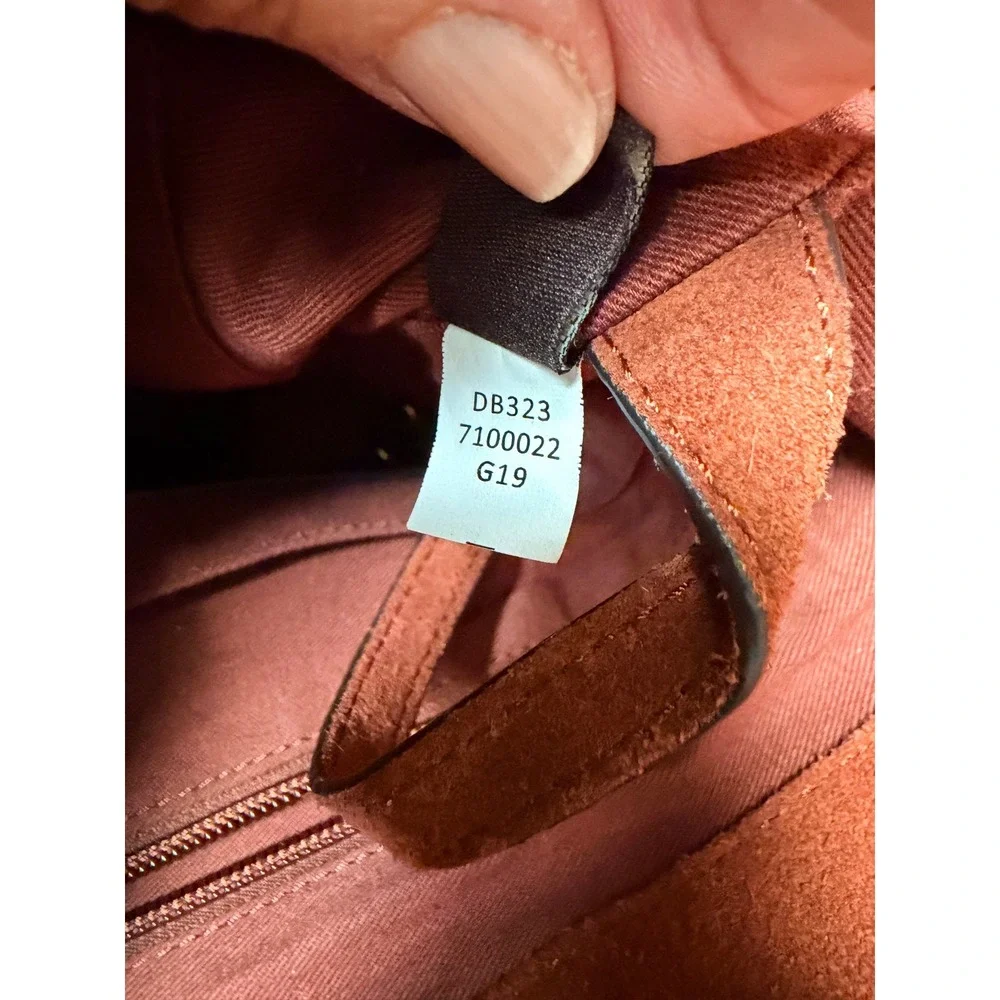 Frye Lena Hobo Bag Cognac Brown Leather Small Bucket Crossbody DB323